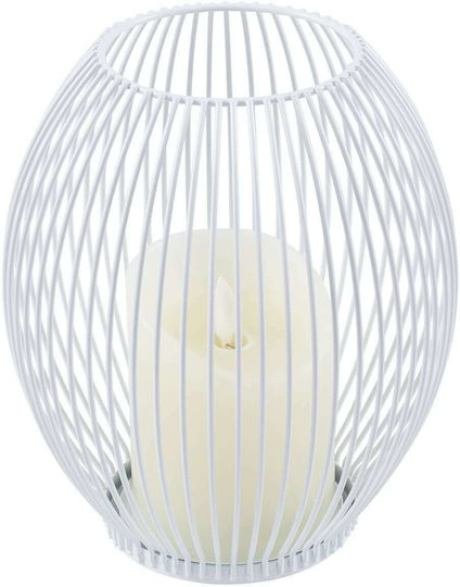 GloboStar Candle Dekorative Lampe Wachs-Politur Weiß