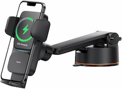 Baseus Mobile Phone Holder Car Wisdom with Adjustable Hooks and Wireless Charging Black CGZX000101