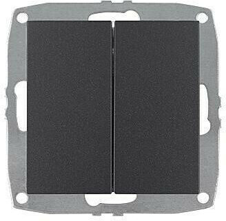 Mono Electric Recessed Wall Switch Lighting Two-Way without Frame Black