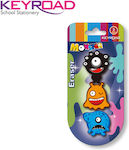 Keyroad Eraser Set for Pencil and Pen Monsters 3pcs