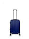 Santorini 01000440 Cabin Travel Suitcase Hard Blue with 4 Wheels Height 55cm 01000440