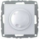 Mono Electric Χωνευτός Διακόπτης Dimmer χωρίς Πλαίσιο Universal Περιστροφικός 300W σε Λευκό Χρώμα