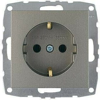 Mono Electric Μονή Χωνευτή Πρίζα Ρεύματος Γκρι
