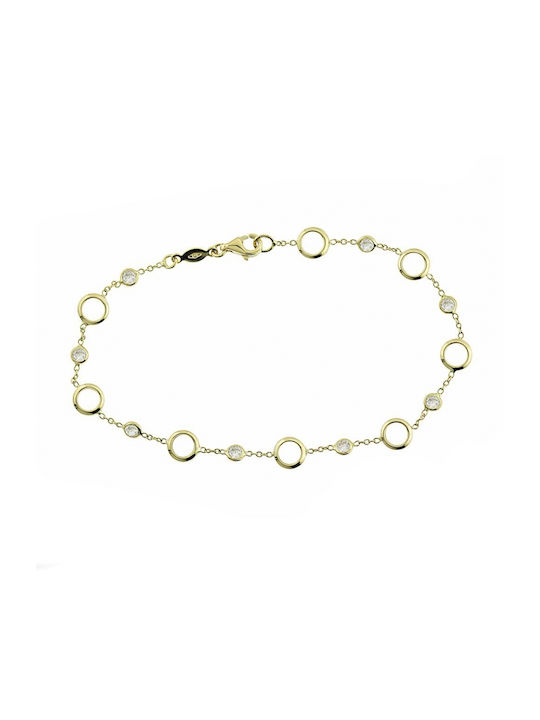 ART D OR - GOLD BRACELET K14 WITH ZIRCONIA ADB-109