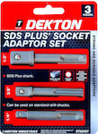 Dekton Adapter with Input SDS and Output 1/2'' / 1/4'' / 3/8'' 3pcs DT65457