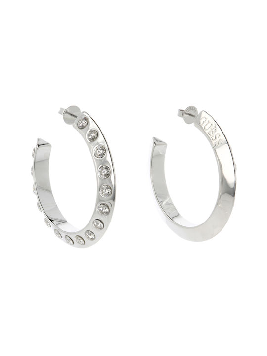 Guess Earrings Hoops made of Silver