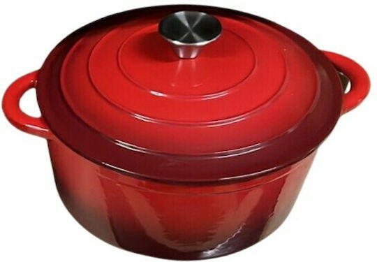 ArtGaz JTA22 Βαθιά Κατσαρόλα από Μαντέμι 2.6lt / 22cm Κόκκινο