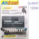 Andowl Universal Încărcător Laptop 120W cu Cablu de Alimentare Detașabil și cu set de mufe