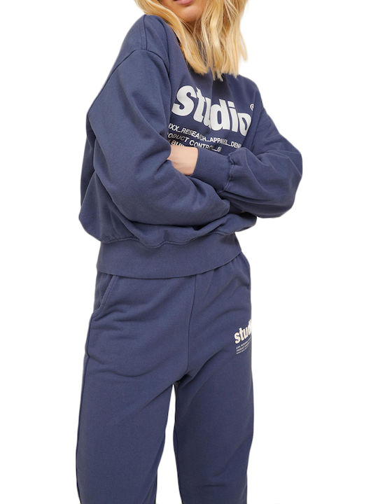Long Women's Sweatshirt Navy Blue