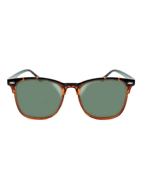 Moscow Mule Men's Sunglasses with Brown Tartaruga Plastic Frame and Green Polarized Lens MM/3323/6