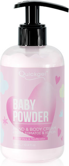 Quickgel Baby Powder Ενυδατική Κρέμα Σώματος για Όλες τις Επιδερμίδες 300ml