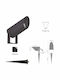 Fos me Outdoor Floor Lamp Projector IP65 for GU10 Light Bulb Base Black