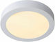 Lucide Lightning Κλασική Μεταλλική Πλαφονιέρα Οροφής με Ενσωματωμένο LED σε Λευκό χρώμα 24cm