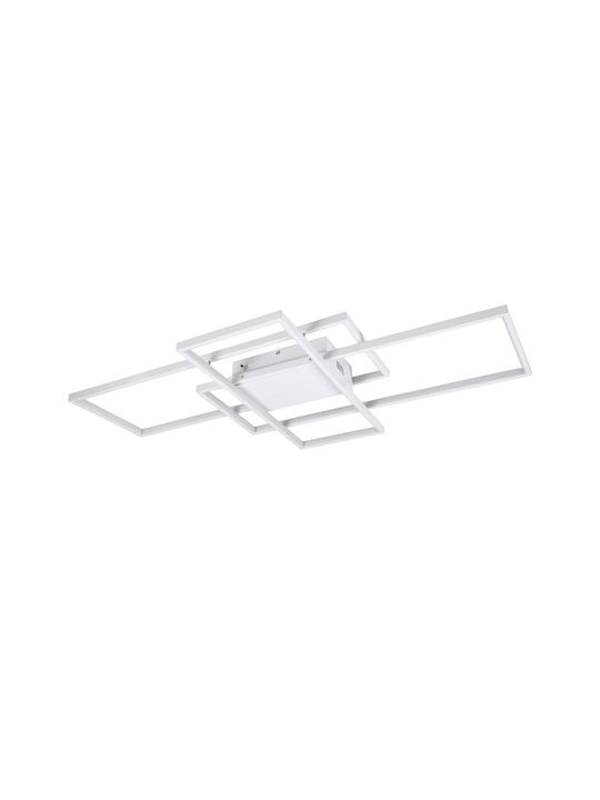 GloboStar Quadra Ceiling Mount Light 105cm White with Integrated LED and Remote Control