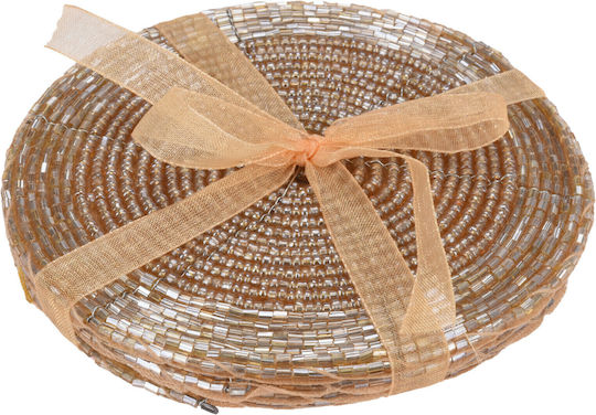 JK Home Decoration Σουβέρ Στρογγυλό Πλαστικό Ροζ 11.5cm