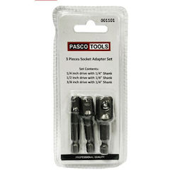 Pasco 001101 Adaptoare HEX Set 3 Bucăți