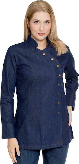 Galianni Mantel Koch Damen Blau mit Langärmelig MARGARITA
