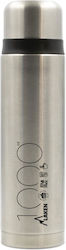 Laken Beverages Flasche Thermosflasche Rostfreier Stahl BPA-frei Silber 1lt mit Kappenbecher