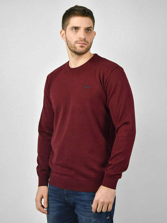 Side Effect Langarm-Pullover Burgundisch