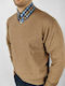 Redmond Men's Long Sleeve Sweater with V-Neck Brown