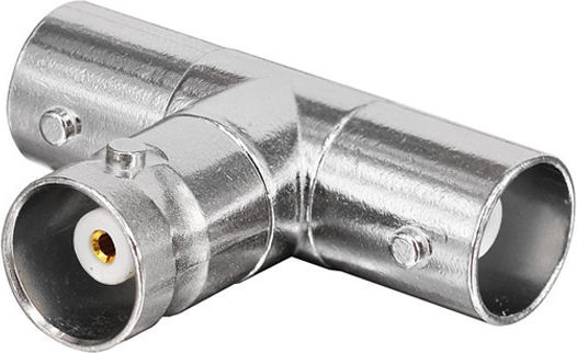 BNC F - 2xBNC F Plug BNC female 10pcs Silver (17173)