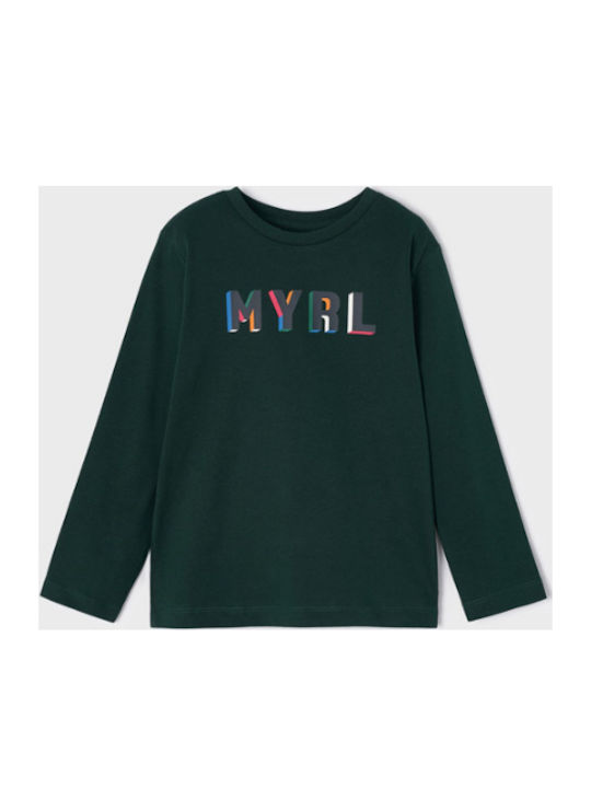 Mayoral Kids' Shirt Long Sleeve Navy Blue