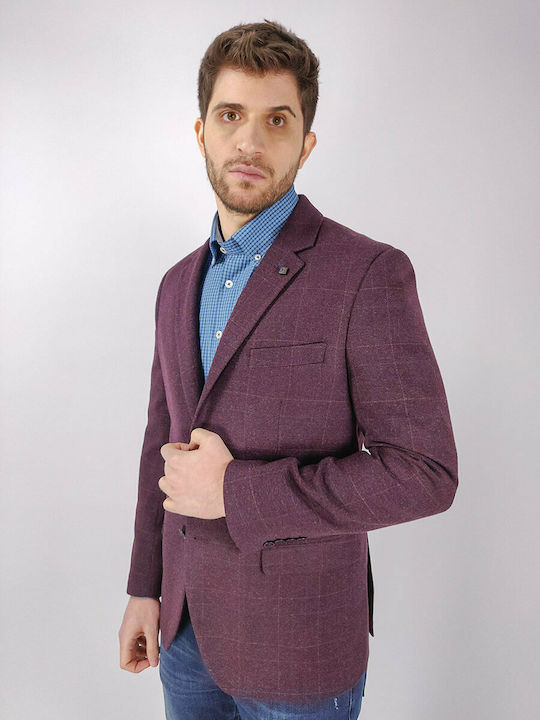 Men's Suit Jacket Burgundy