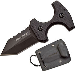 Tac-Force Push Dagger Knife Μαχαίρι σε Μαύρο χρώμα Λαιμού