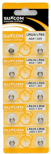 AGC Suncom Alkaline Watch Batteries LR66 1.55V 10pcs