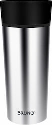 Bruno Glass Thermos Stainless Steel Silver 360ml with Mouthpiece