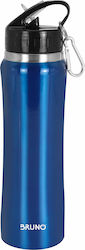 Bruno Sticlă Termos Oțel inoxidabil Albastru 750ml cu Paie și Bucla