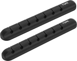 TOPK 2708 Kabelclips-Organizer 2Stück Schwarz