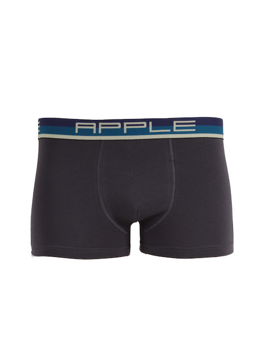 Apple Boxer Ανδρικό Μποξεράκι Γκρι / Μπλε