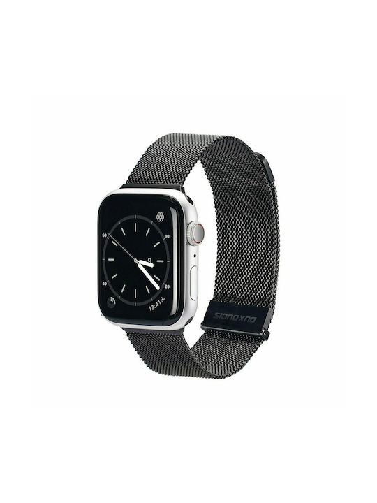 Dux Ducis Milanese Λουράκι Ανοξείδωτο Ατσάλι Μαύρο (Apple Watch 42/44/45mm/Ultra 49mm)