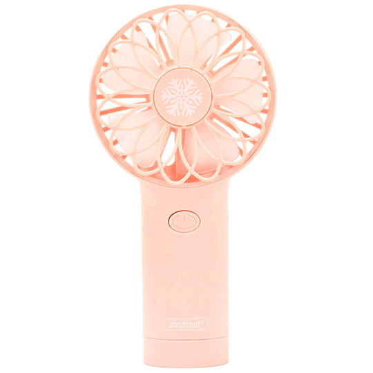Andowl Q-FS2201 Ventilator USB Reîncărcabil 500mAh Mini Portabil USB Portabil Cu Două Viteze Roz