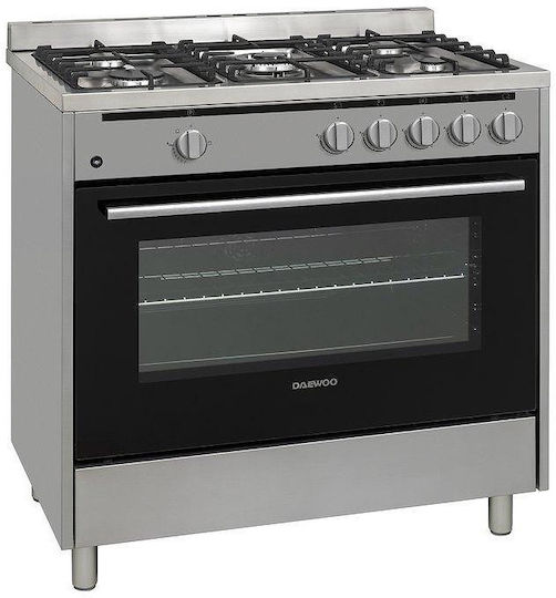 Daewoo F9GG33IH1BG Κουζίνα Υγραερίου 100lt με Εστίες Υγραερίου Π90εκ. Inox