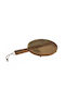 Zaros Brown Cutting Wooden Pizza Serving Platter with Handle 42x28cm