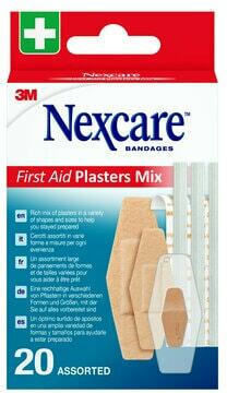 3M Nexcare First Aid Plasters Mix Αυτοκόλλητα Επιθέματα 20τμχ