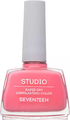 Seventeen Studio Rapid Dry Lasting Color Gloss Βερνίκι Νυχιών Quick Dry Ροζ 196 12ml