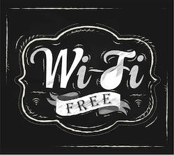 Πινακίδα "Wi-Fi FREE" - 25X22