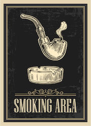 Sign "SMOKING AREA" 2 - 30X21