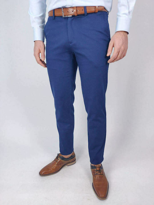 Sartoria Ferruzzi Men's Trousers Chino in Slim Fit Blue