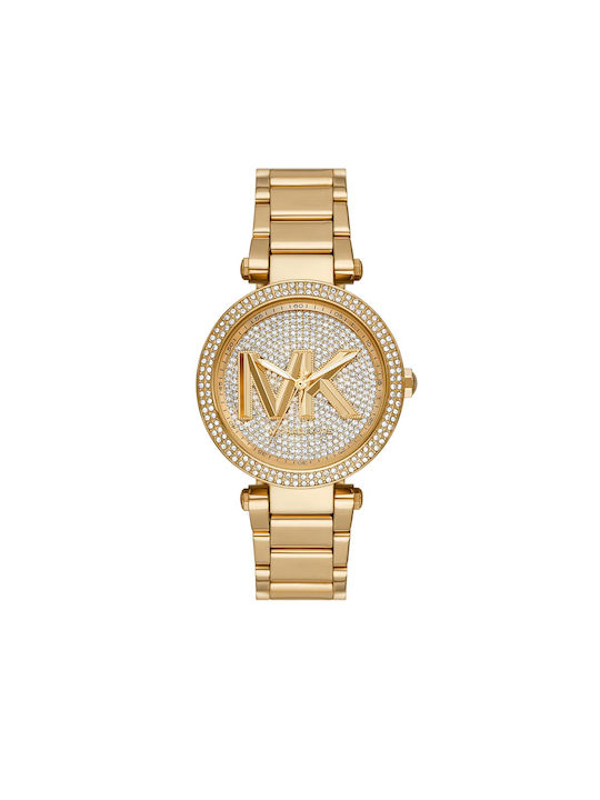 Michael Kors Parker Ρολόι με Χρυσό Μεταλλικό Μπρασελέ
