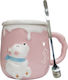 Etoile Weihnachtliche Becher Keramik Rosa Weihnachtlich Becher Keramik Rosa Breite 8.5cm.