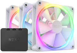 NZXT F120 RGB Ventilator Carcasă cu Conexiune 4-Pin PWM 3buc Alb