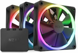 NZXT F120 Ventilator Carcasă (1800rpm / 50.18cfm) cu Iluminare RGB și Conexiune 4-Pin PWM 3buc