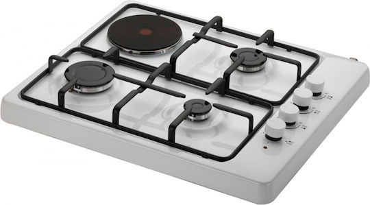 Elleti 31111NG Liquid Gas Countertop with 4 Burners White