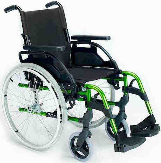 Sunrise Medical Breezy Style Standard 24" Αναπηρικό Αμαξίδιο 24" Πτυσσόμενο Ελαφρού Τύπου με Φουσκωτούς Τροχούς 40.5cm Apple Green