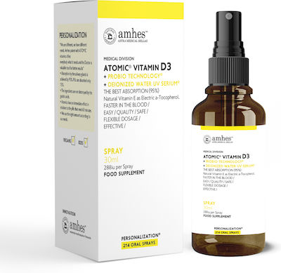 Amhes Atomic Vitamin D3 Spray Vitamin für Unterstützung des Immunsystems 30ml