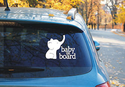 Baby Elephant Sticker White
